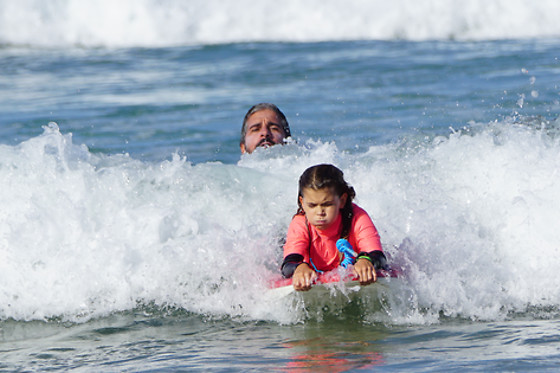 Aula de bodyboard para grupo | Escola Boogie Chicks em Carcavelos