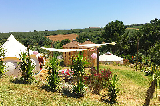 Uma noite em Yurt ou Lotus ou Rondável para 2 em Quinta Antes o Vento em Vimeiro (Leiria)
