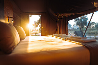 Uma noite em Tenda Glamping com jantar e acesso ao Wellness Center no Gavião Nature Village, distrito de Portalegre) | 2 Pessoas